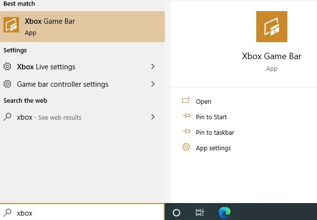 Windows10 Screen Recorder Iniciar la barra de juegos