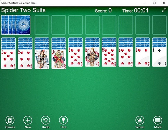 Las mejores aplicaciones de solitario de Windows Spider Solitaire