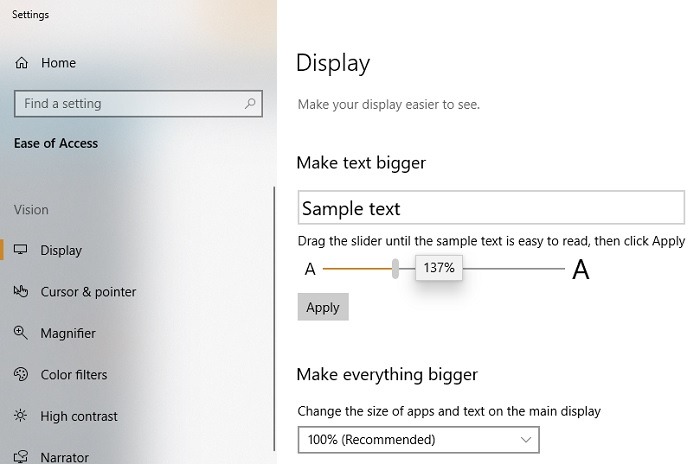 Cambiar el tamaño de las pantallas de los iconos del escritorio Hacer que el texto de la pantalla sea más grande