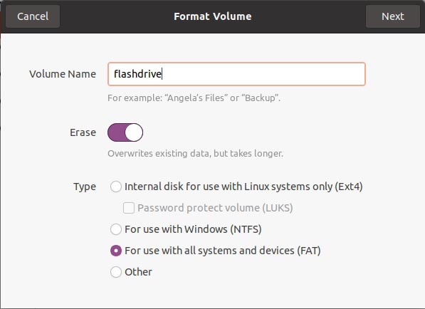 Reparar USB en discos Linux Borrado completo habilitado