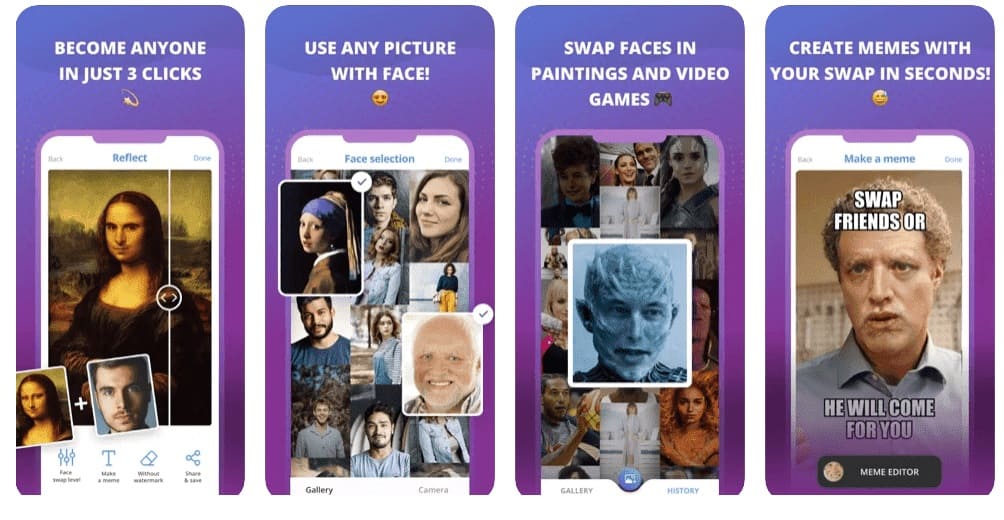 Las mejores aplicaciones de intercambio de rostros Ios Reflect