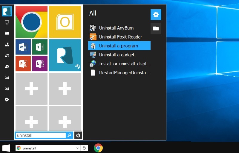 Programa de desinstalación de transformación de Windows10 Theme Windows7