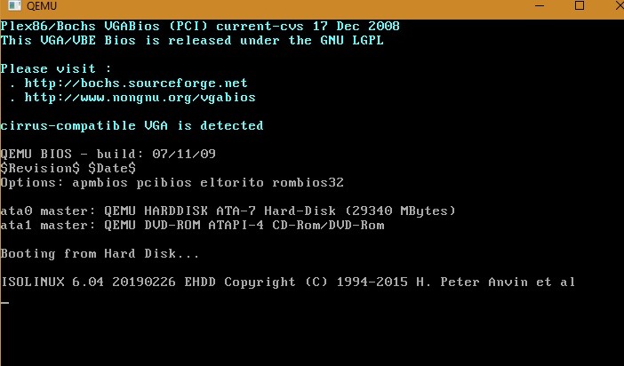 Verifique el arranque de Mobalivecd de arranque USB desde el disco duro