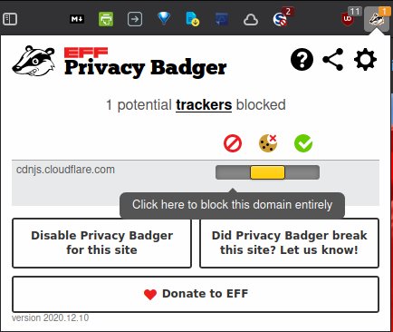 Los mejores complementos de privacidad de Ff Privacy Badger