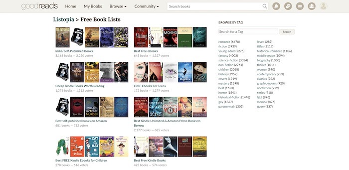 Sitios gratuitos Descargar libros electrónicos Goodreads