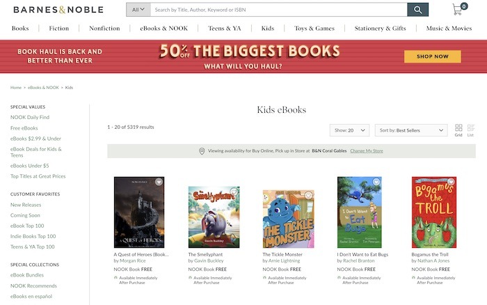 Sitios gratuitos Descargar libros electrónicos Barnes Noble Kids