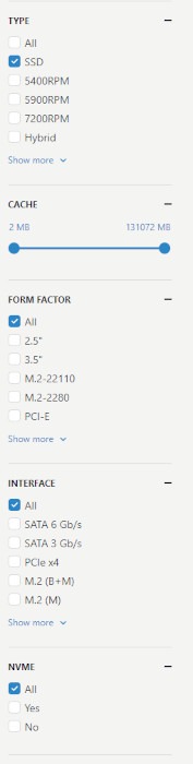 Cómo comprar la actualización de Ssds 2021 Pcpartpicker Sidebar