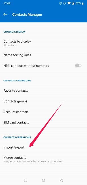 Importar y exportar contactos en Android Importar o exportar