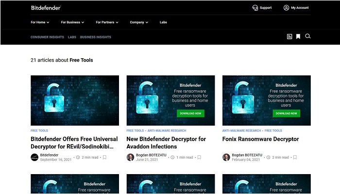 Herramienta de descifrado de Bitdefender