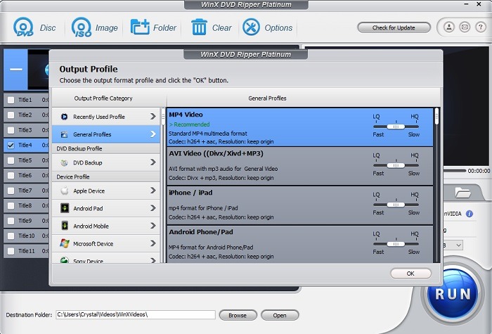 Copie y digitalice DVD rápidamente con Winx Dvd Ripper Formats