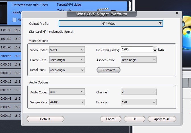 Copie y digitalice DVD rápidamente con la configuración avanzada de Winx Dvd Ripper