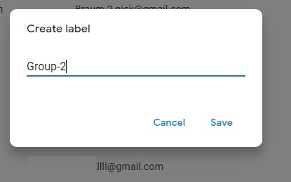 Nombrar un grupo en etiquetas Gmail
