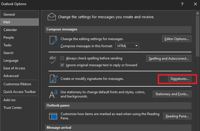 Firmas de Outlook Windows Crear Modificar firmas