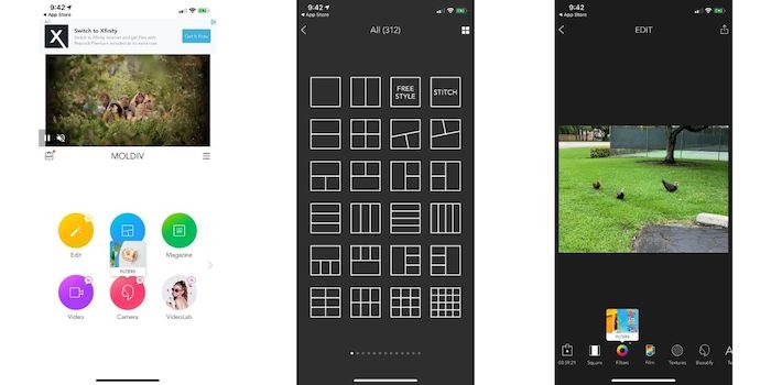 Las mejores aplicaciones de collage de fotos Iphone Moldiv