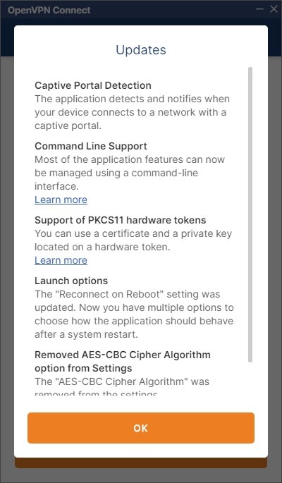 Actualizaciones de Openvpn