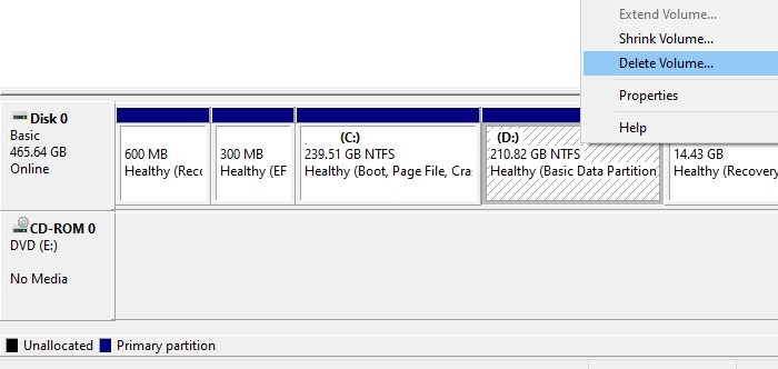 Win11 10 Uefi a BIOS Eliminar partición de volumen