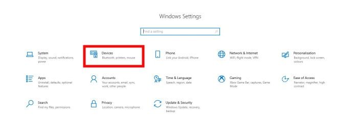 Configuración de Bluetooth de Windows