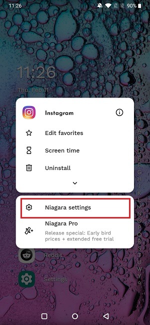 Cómo cambiar el tamaño del icono de la aplicación Configuración de Niagara