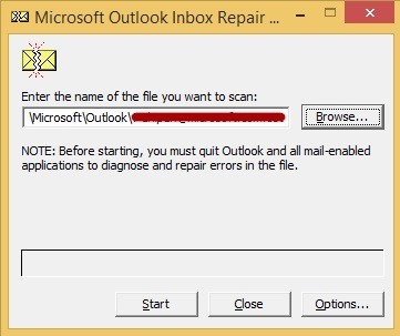 Herramienta de reparación de bandeja de entrada de problemas de Outlook 1