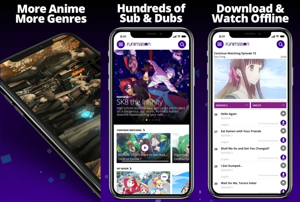 Aplicación de anime Funimation