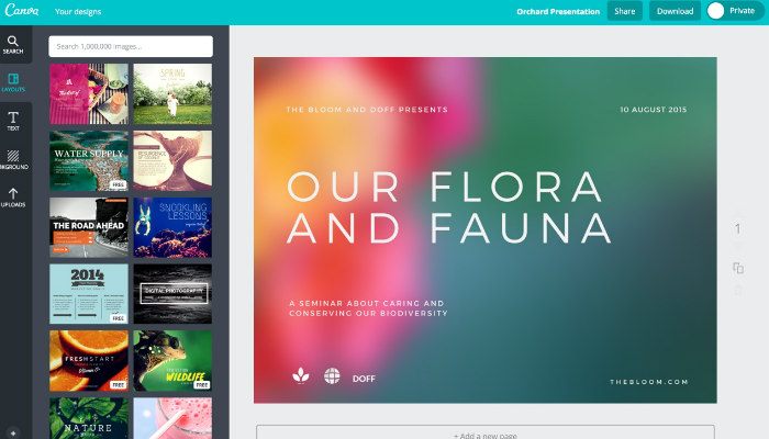 Diseño de Adobe InDesign Alternative Canva gratuito