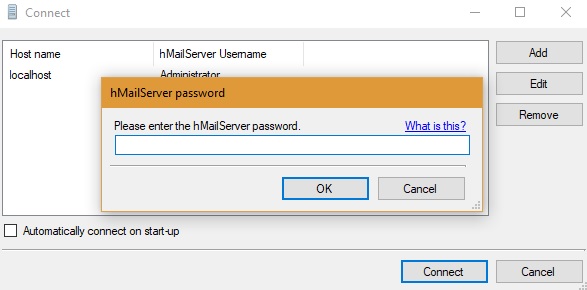 Conectar administrador de hMailServer