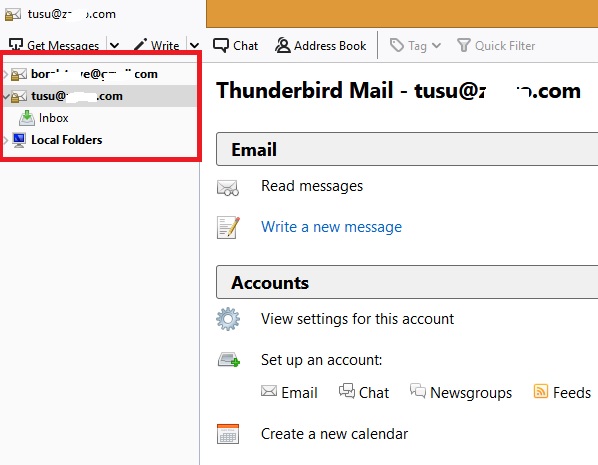 Múltiples cuentas de correo electrónico Thunderbird