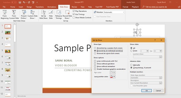 configuración-presentación de diapositivas-powerpoint2010