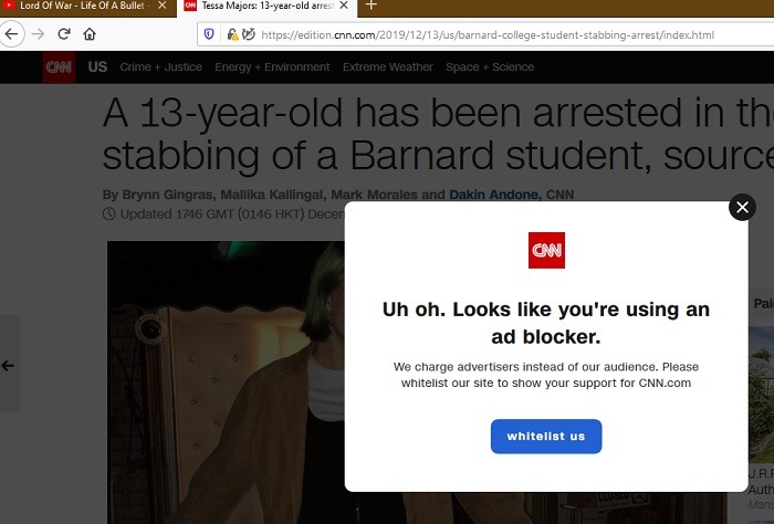 Adblock Plus Bloqueado Cnn