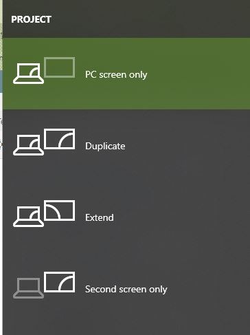 Opciones de visualización de problemas de monitores duales