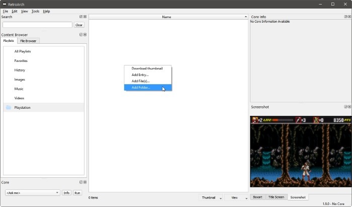 Retroarch no funciona Agregar carpeta