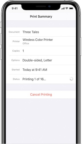 Cómo imprimir desde Iphone Cancelar