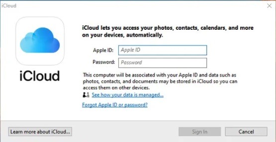 Más información sobre la instalación dos de Apple Icloud Windows