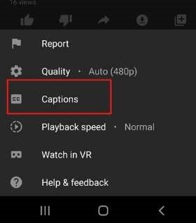 Habilitar subtítulos de Youtube Subtítulos de toque de Android