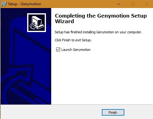 Configuración de Genymotion Win10 Finalizar 1