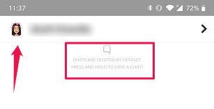 Cómo enviar mensajes que desaparecen Foto de perfil de Snapchat de Android