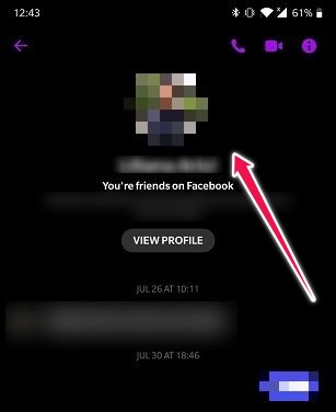 Cómo enviar mensajes que desaparecen Foto de perfil de Android Messenger