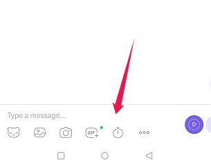 Cómo enviar mensajes que desaparecen Android Viber Timer Icon