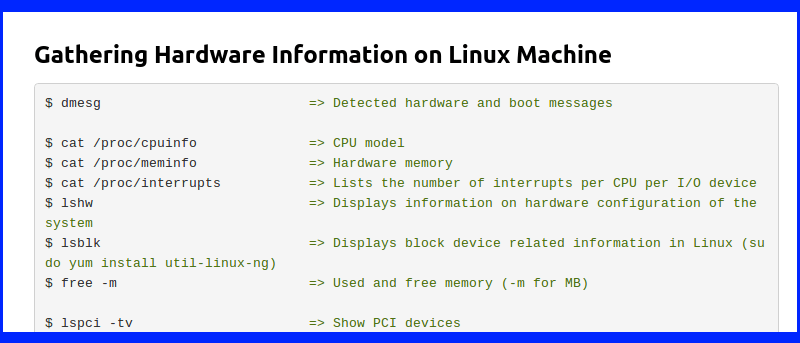 How to Check Hardware Information On Linux Using Command Line