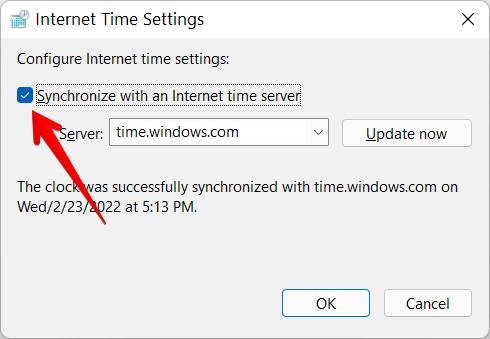 La barra de tareas de Windows 11 no funciona Sincronización de fecha y hora