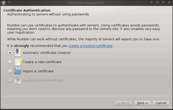 certificado de mumble