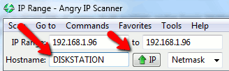 angry-ip-scanner ingrese el nombre de host