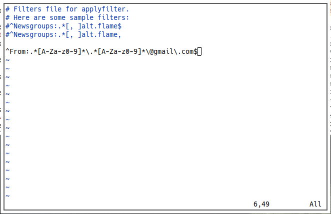 Archivo de filtro Regex Leafnode 13