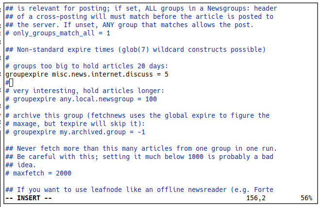 Leafnode 15 podar más grupos