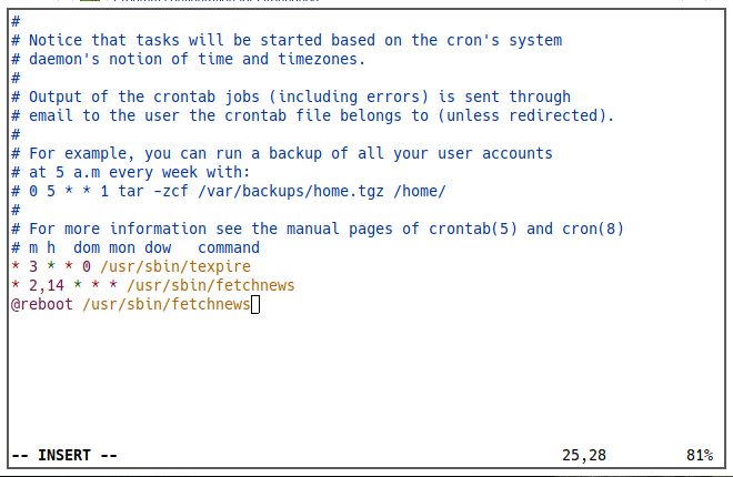 Leafnode 17 trabajo cron