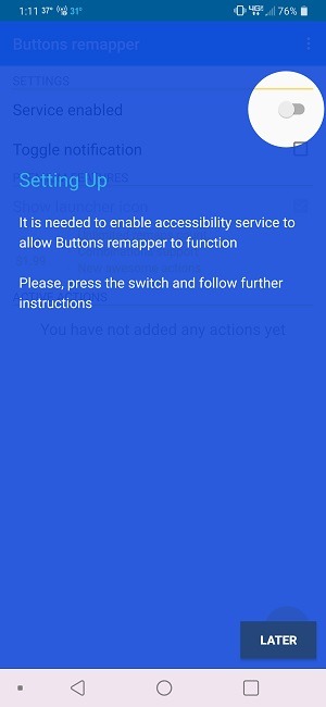 Cómo bloquear los botones de volumen en Android Buttons Remapper Access