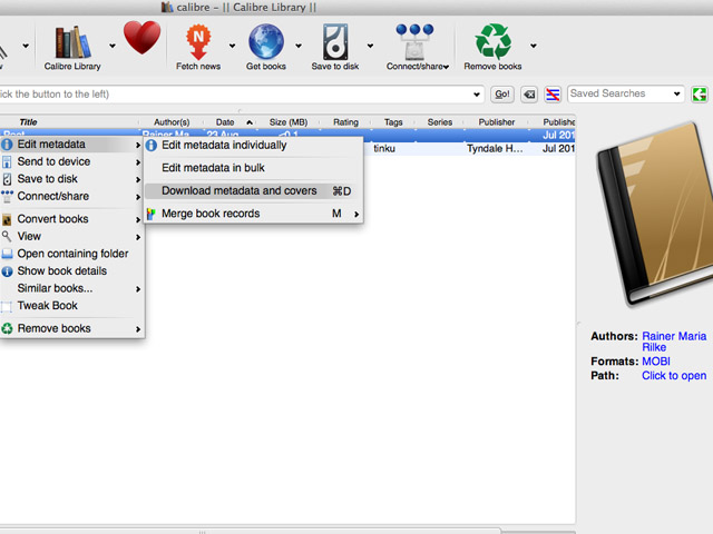 Calibre-addbookcover