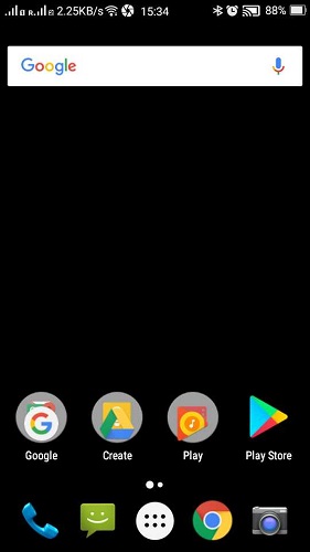 Ventana de la aplicación Android Lollipop Dark Theme