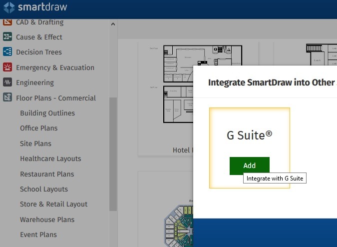 Dibujo inteligente de integración de Gsuite