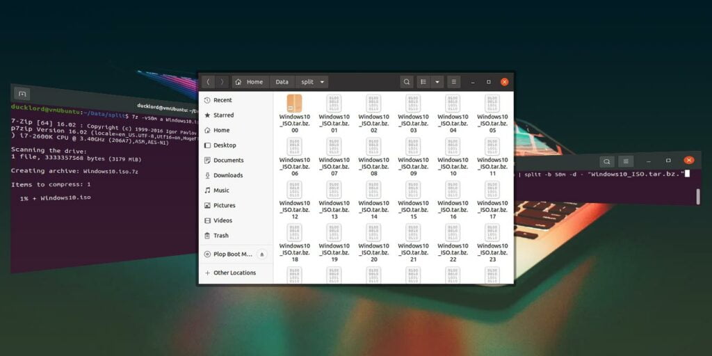 Compress Split Files In Ubuntu Featured